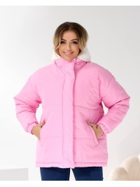 Жіноча зимова куртка рожевого кольору 36057