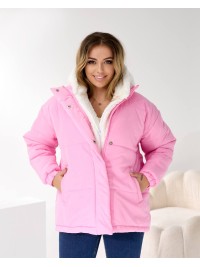 Жіноча зимова куртка рожевого кольору 36057