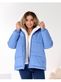 Жіноча зимова куртка блакитного кольору 36063