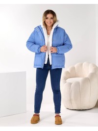 Жіноча зимова куртка блакитного кольору 36063