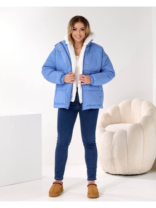 Жіноча зимова куртка блакитного кольору 36063