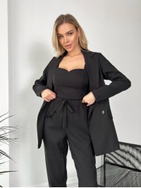 Костюм-трійка чорного кольору 24430