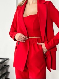 Костюм-трійка червоного кольору 24435