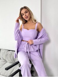 Костюм-трійка лавандового кольору 24436