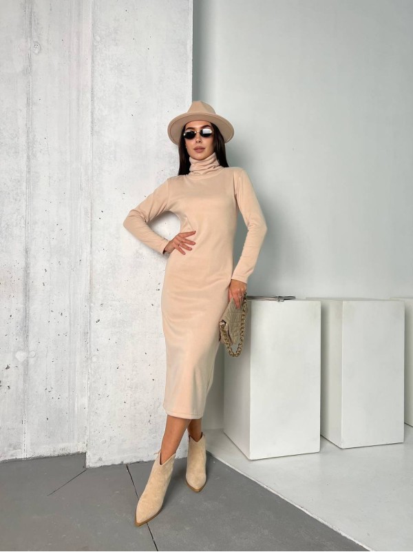 Жіноче повсякденне плаття молочного кольору 26132