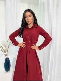 Елегантна сукня бордового кольору 26679