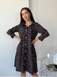 Сукня з поясом чорного кольору 26882