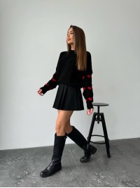 Жіночий светр оверсайз чорного кольору 26920