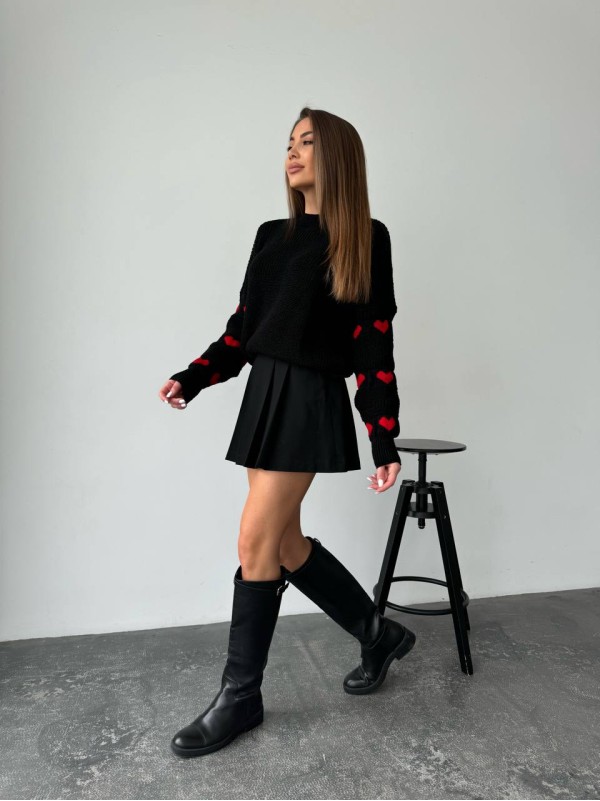Жіночий светр оверсайз чорного кольору 26920