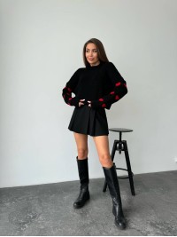 Жіночий светр оверсайз чорного кольору 26920