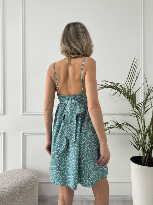 Сукня з відкритою спинкою фiсташкового кольору 27031