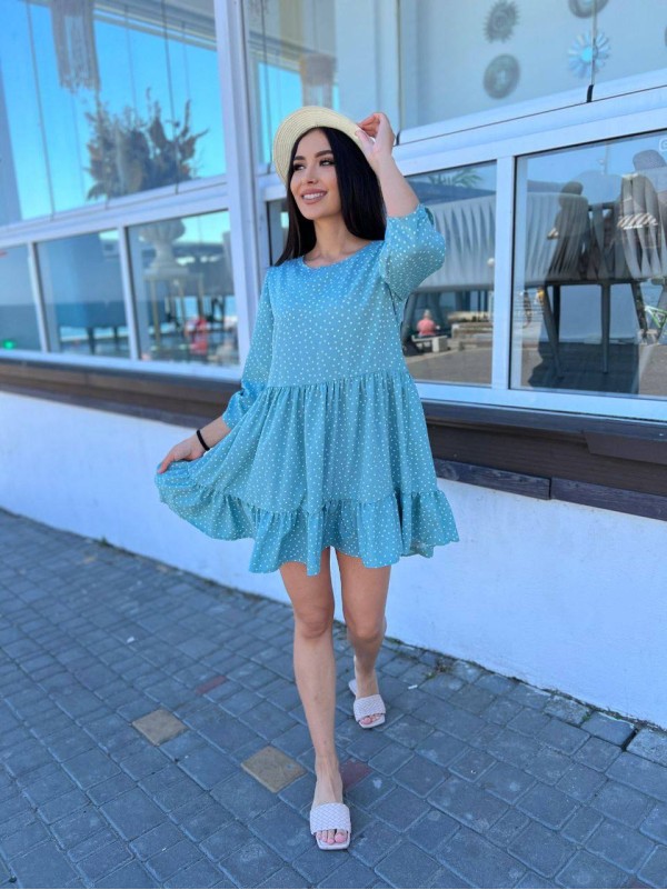 Сукня вільного крою м'ятного кольору 27089