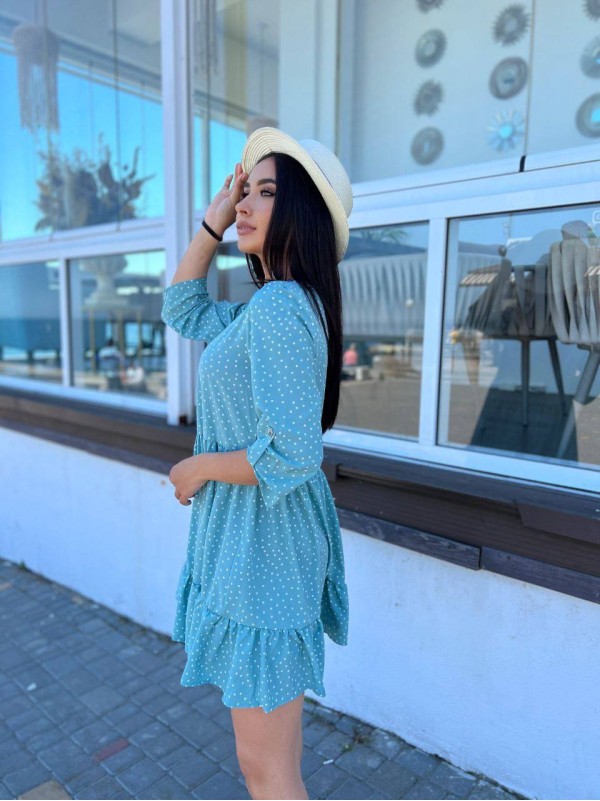 Сукня вільного крою м'ятного кольору 27089