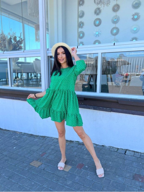 Сукня вільного крою зеленого кольору 27090