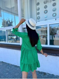 Сукня вільного крою зеленого кольору 27090