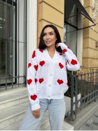 Жіночий кардиган білого кольору 27263