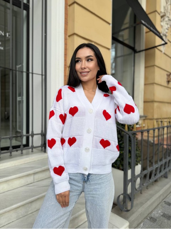 Жіночий кардиган білого кольору 27263