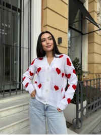 Жіночий кардиган білого кольору 27263