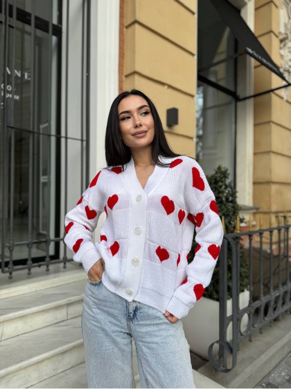 Жіночий кардиган білого кольору 27263