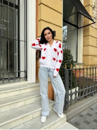 Жіночий кардиган білого кольору 27263