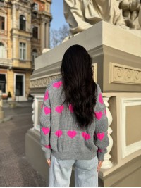 Жіночий кардиган сірого кольору 27264