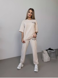 Жіночий спортивний костюм "California" бежевого кольору 27317