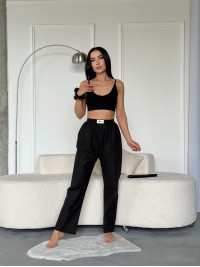 Жіночі повсякденнi штани чорного кольору 27444