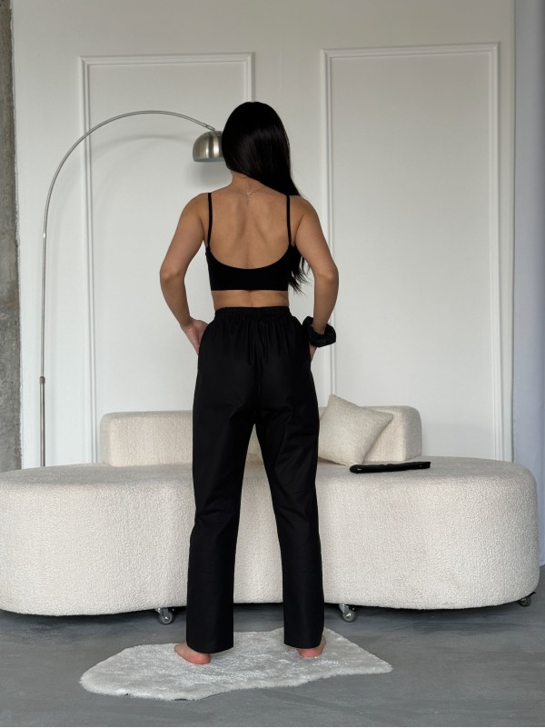 Жіночі повсякденнi штани чорного кольору 27444