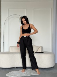 Жіночі повсякденнi штани чорного кольору 27444