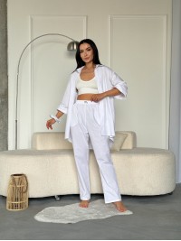 Жіночі повсякденнi штани бiлого кольору 27445