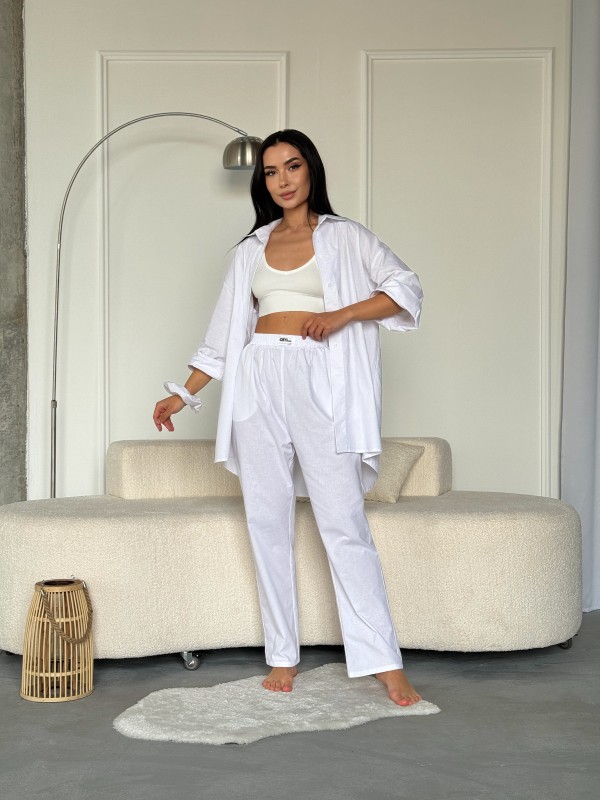 Жіночі повсякденнi штани бiлого кольору 27445