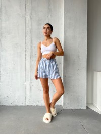 Жіночі шорти в блакитну смужку 27451