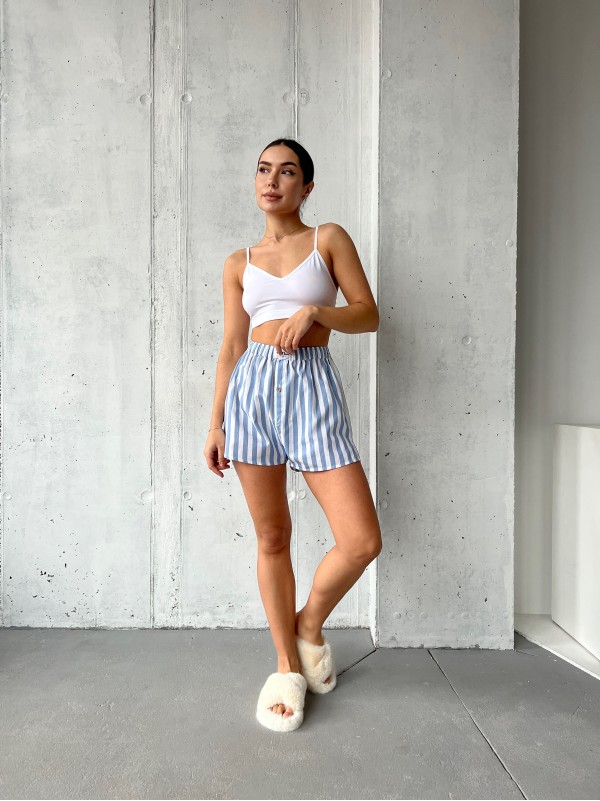 Жіночі шорти в блакитну смужку 27451