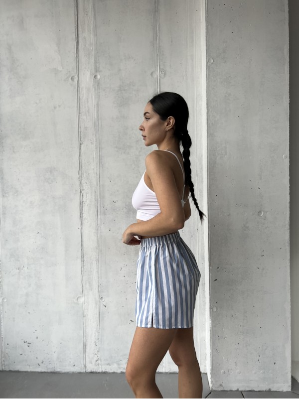 Жіночі шорти в блакитну смужку 27451