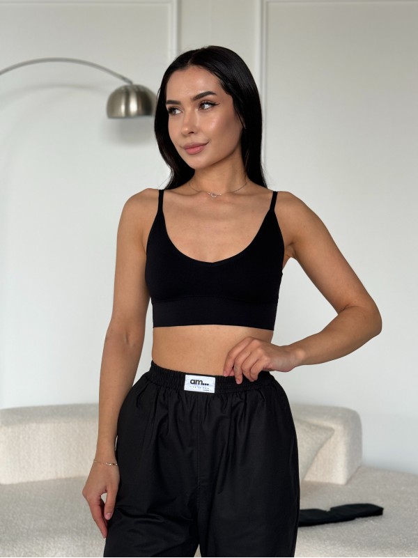 Жіночій топ чорного кольору 27453