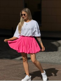 Повітряна спідниця-шорти рожевого кольору 27457