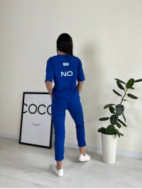 Легкий спортивний костюм кольору електрик 27645