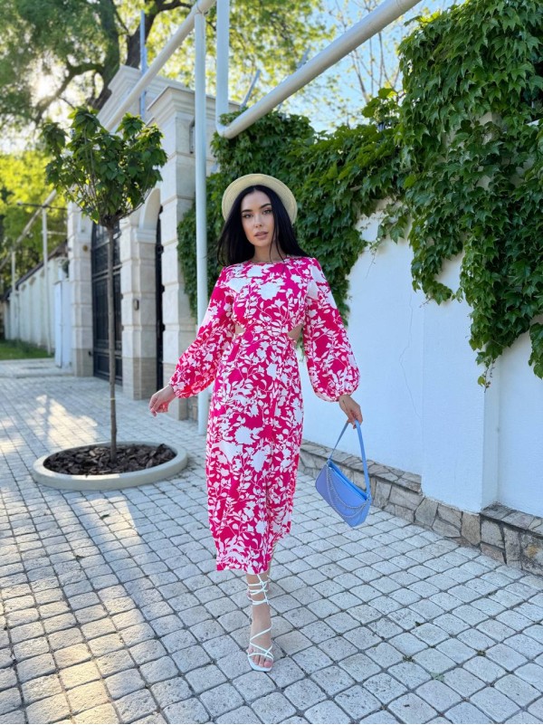 Сукня синього малинового кольору 27834