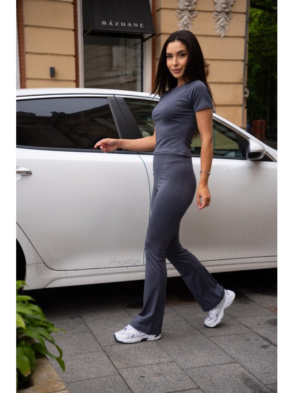 Жіночий костюм із мікро-дайвінгу графітового кольору 28303