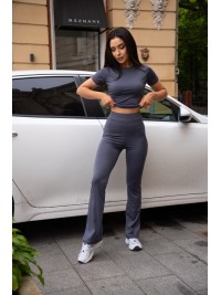 Жіночий костюм із мікро-дайвінгу графітового кольору 28303