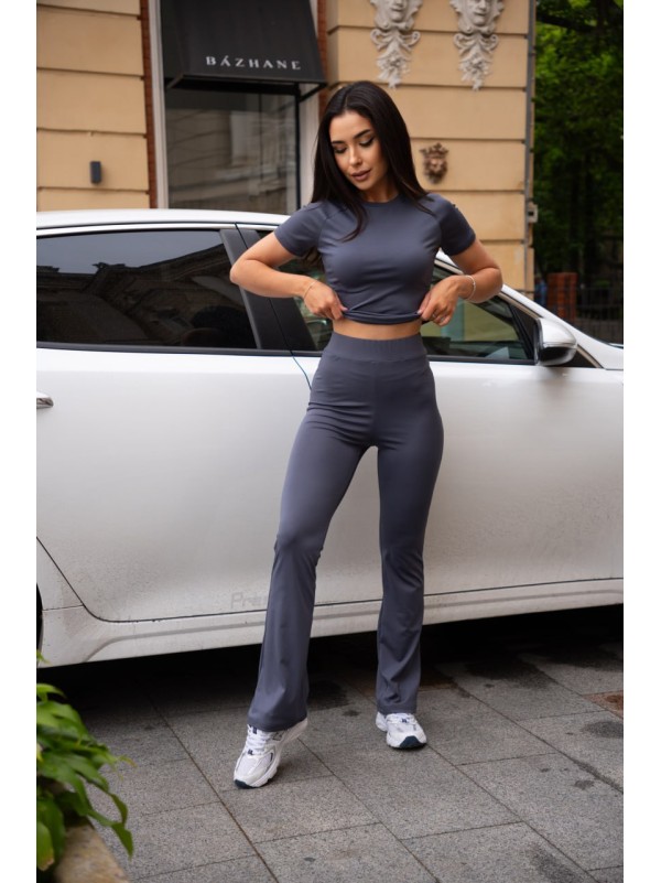 Жіночий костюм із мікро-дайвінгу графітового кольору 28303