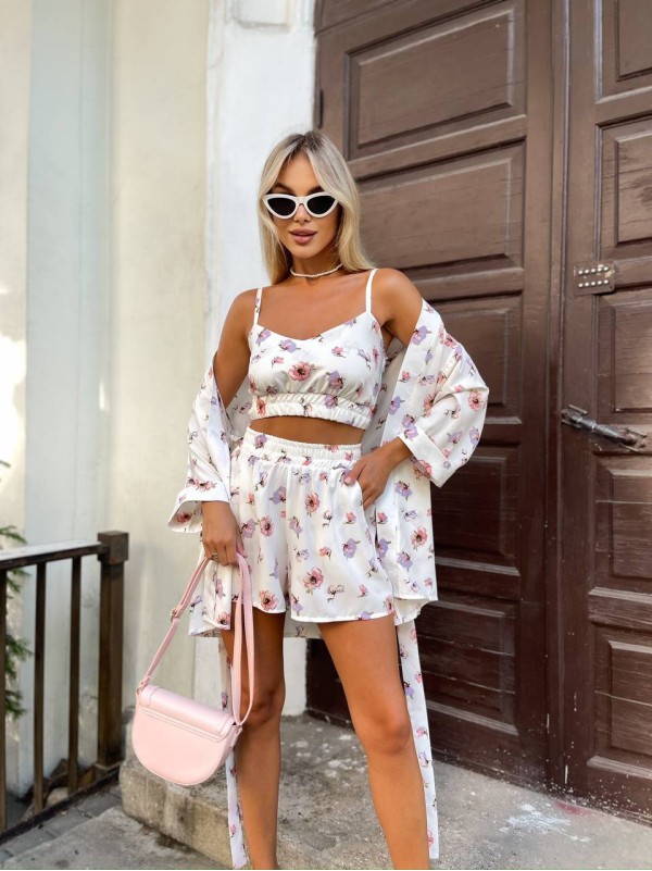 Жіночий костюм 3-ка білого кольору 28349