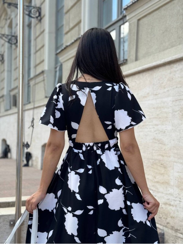 Прогулянкова жіноча сукня чорного кольору 28367