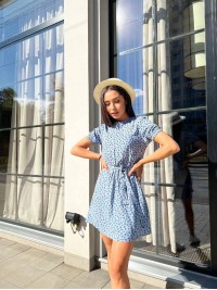 Літня сукня блакитного кольору 28379