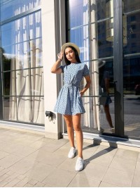 Літня сукня блакитного кольору 28379