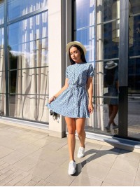 Літня сукня блакитного кольору 28379