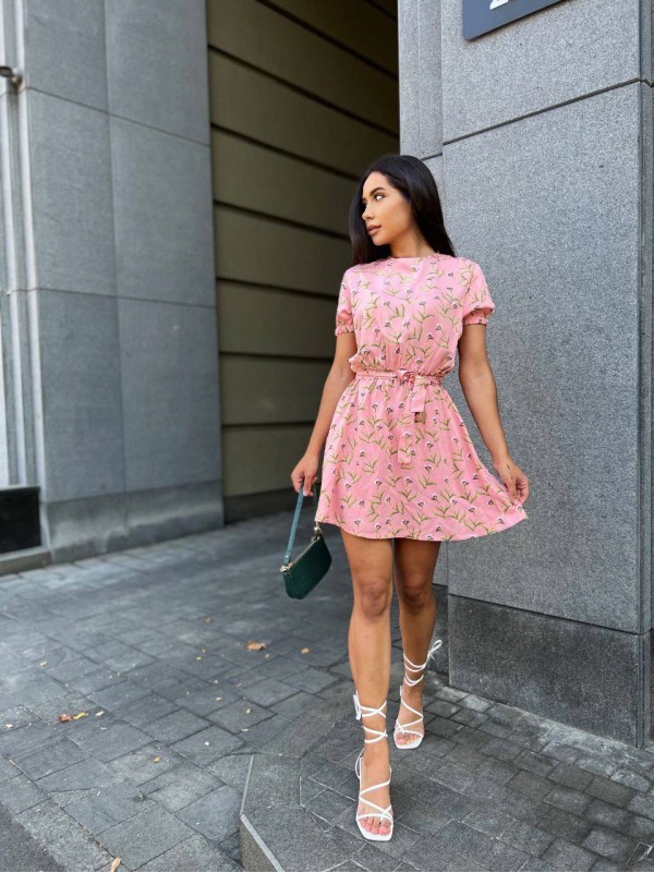 Легка сукня пудрового кольору 28381