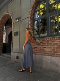 Костюм 2-ка (топ+спідниця) сiрого кольору 28518