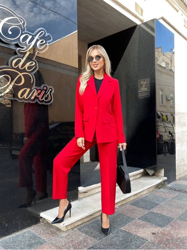 Костюм двійка, червоного кольору 28628