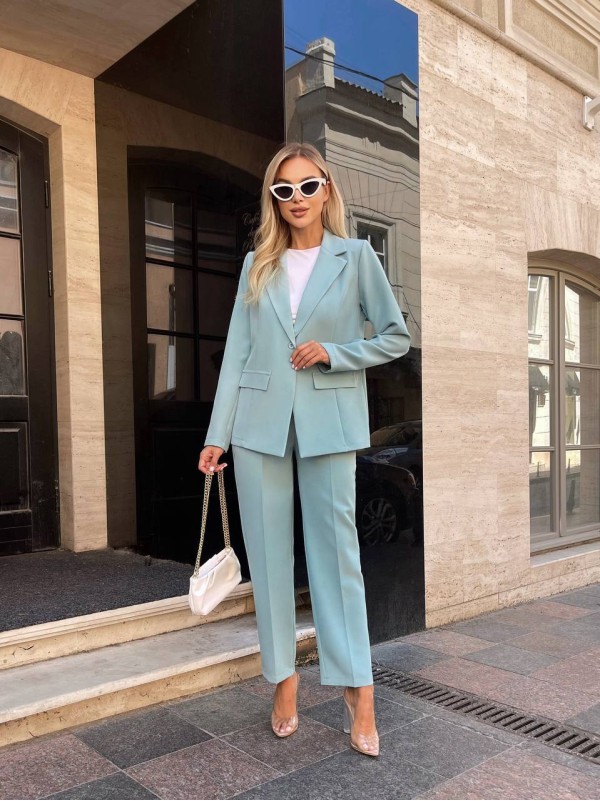 Костюм двійка, оливкового кольору 28632